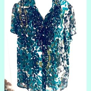 Multi Colored Ladies Blouse Size 2X